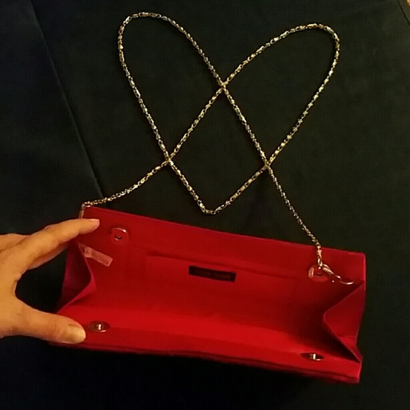 Bijoux Terner Red Beaded Clutch Purse - Picture 3 of 3
